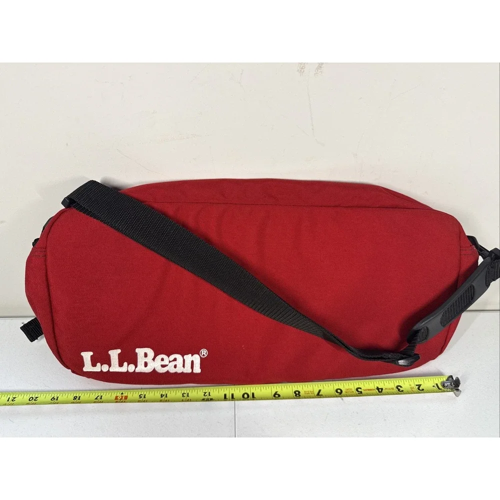 LL Bean Vintage Cycling Saddle Bags Bicycle Mountain Bike Camping Red Ddbl Strap